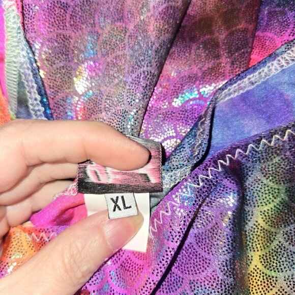 Rainbow mermaid skater dress - New/never worn. Rave, bubble goth & festival wear - Picture 8 of 10